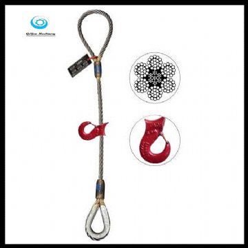 Single Leg Wire Rope Slings-Eye Sliding Choker With Thimble